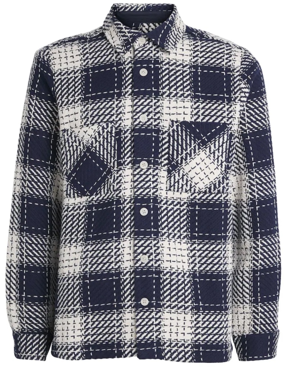 Wax London Beatnik Check Whiting Overshirt